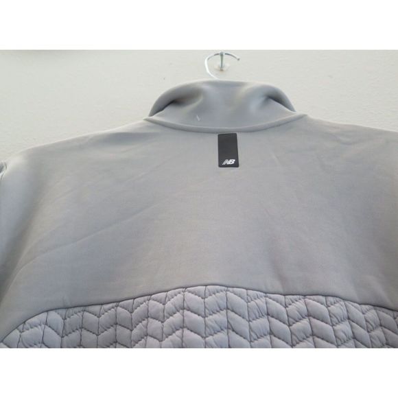 New Balance MJ13156 Men Sz L Gray Heatloft Full Zip Athletic Running Jacket $120 - Picture 4 of 6